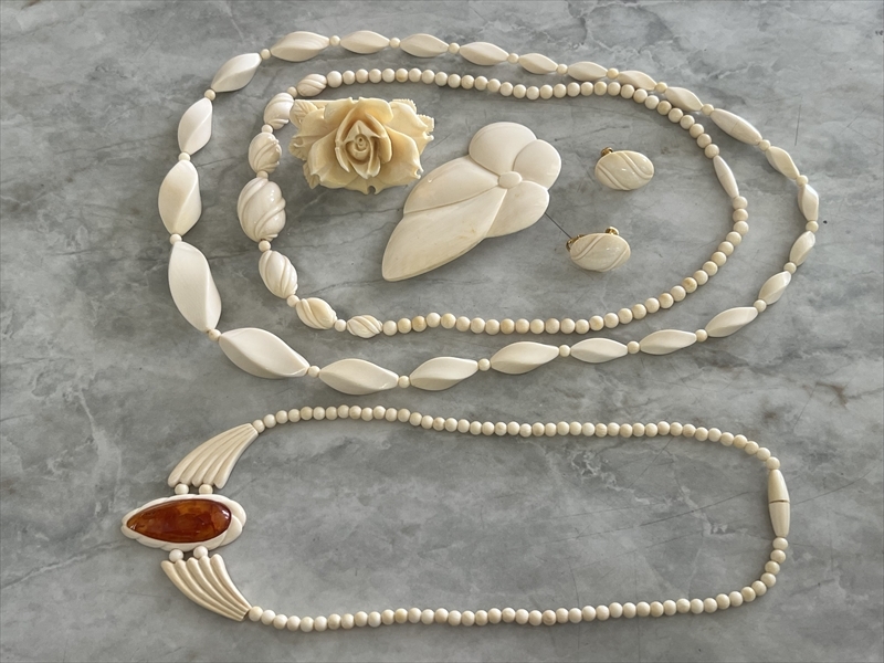 象牙調 象牙風 アクセサリー 約540g 大量 おまとめ ジュエリー