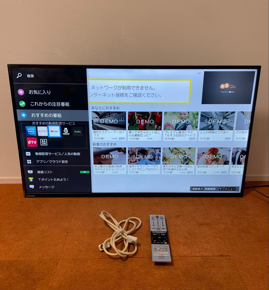 東芝 40V型 液晶テレビ 40V34 REGZA 動画アプリ◯｜Yahoo!フリマ（旧