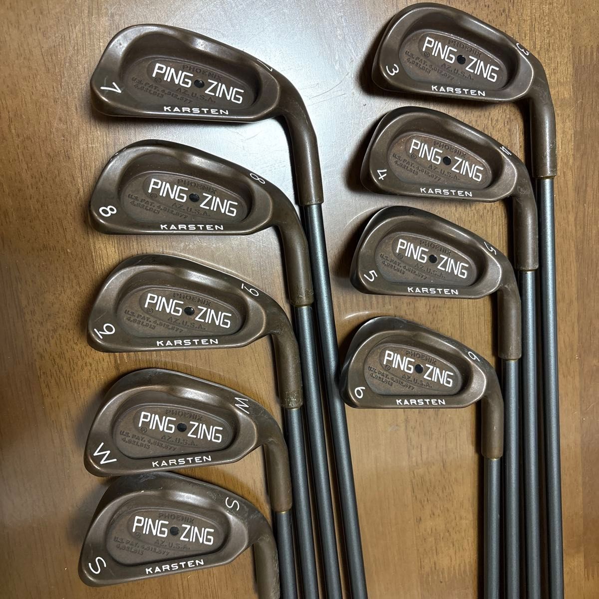 ピン PING○ZING 黒ドット 3番～9番 W.S アイアン9本セット