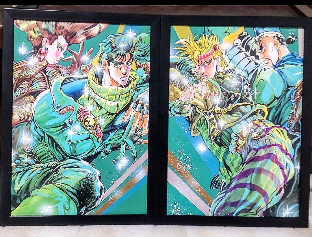 205】 ジョジョの奇妙な冒険 2部 ジョセフ・シーザー・リサリサ【額装