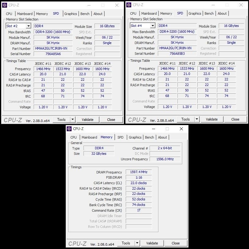 SKHynix DDR4-3200 ECC Unbuffered 16GB×2枚 計32GB｜Yahoo!フリマ（旧