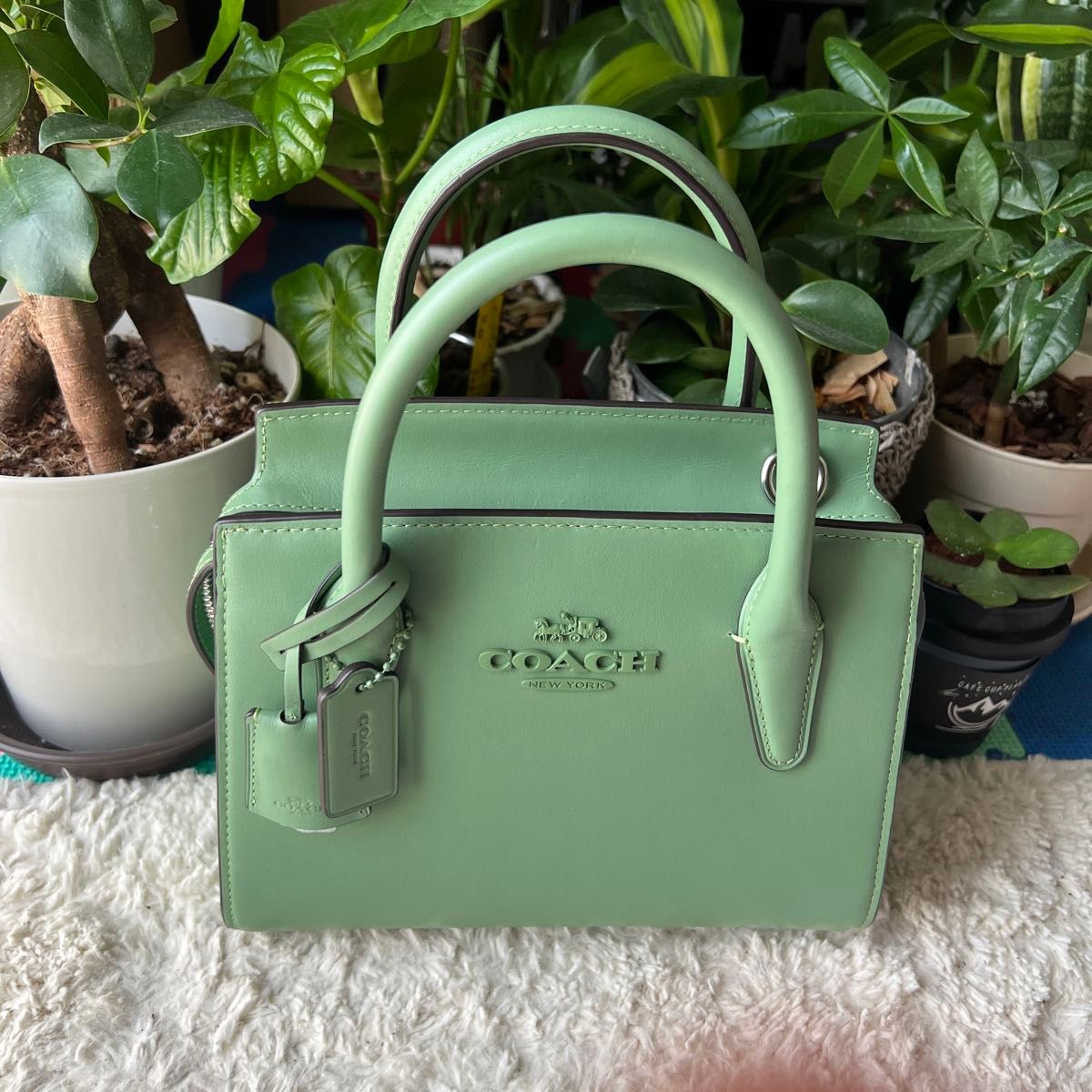 COACH コーチ ミニバッグ グリーン レザー 2way｜Yahoo!フリマ（旧