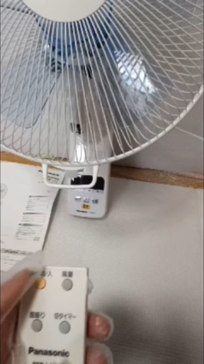 Panasonic パナソニック壁掛け扇風機 F-GA303-A 美品 リモコン清掃動作
