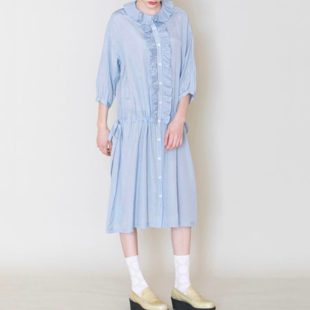 極美品 ジェーンマープルドンルサロン シルク コットン シャツ