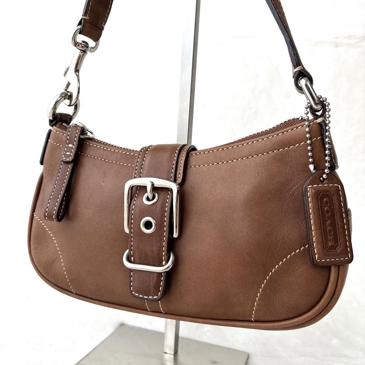 COACH コーチ ショルダーバッグ レザー ブラウン レディース