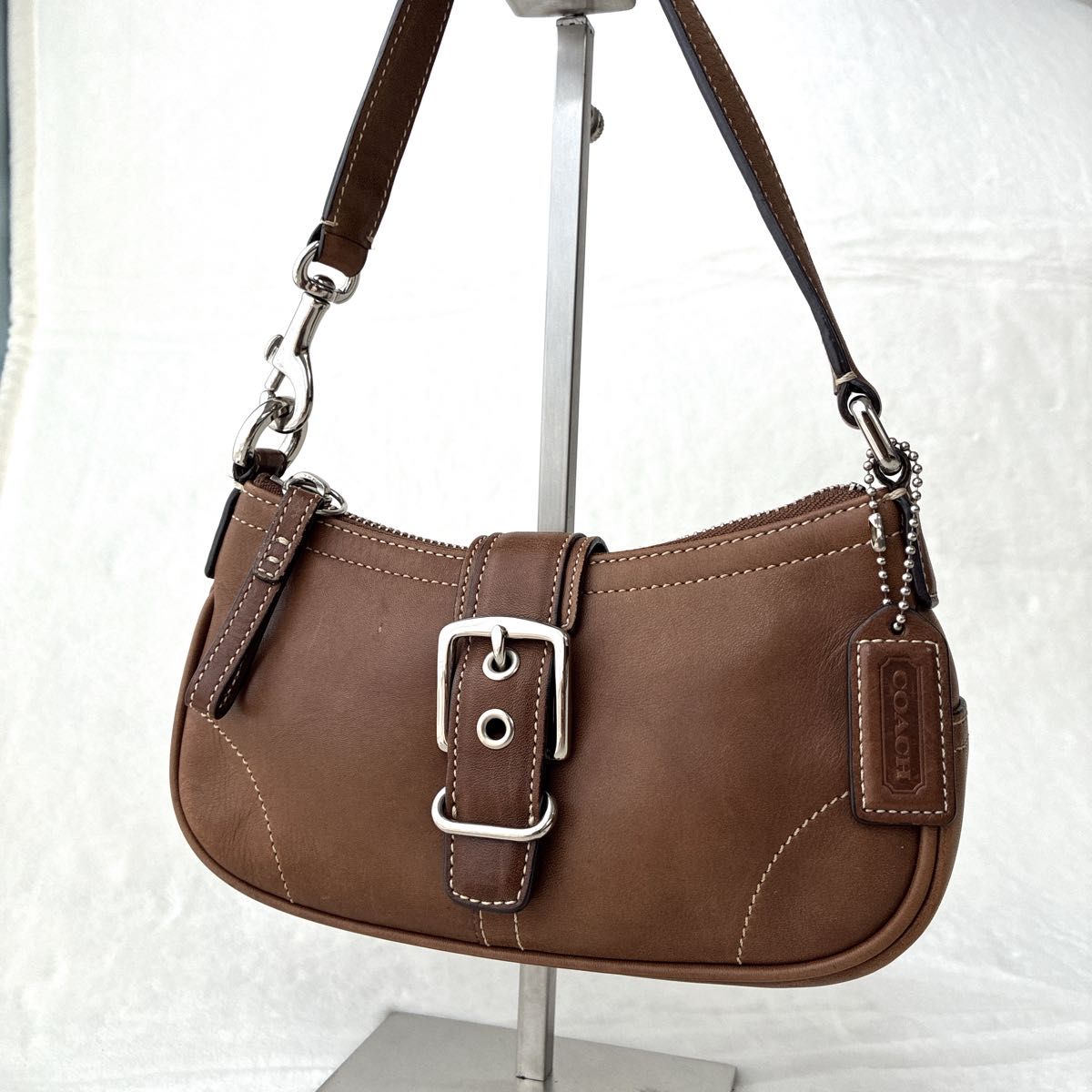 COACH コーチ ショルダーバッグ レザー ブラウン レディース