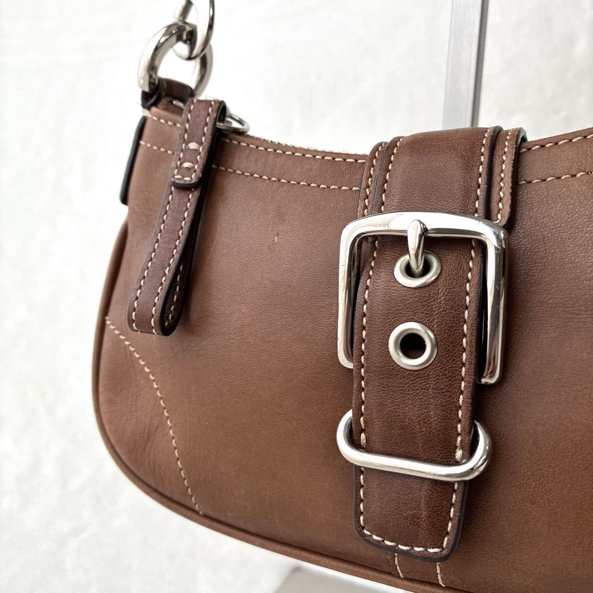 COACH コーチ ショルダーバッグ レザー ブラウン レディース