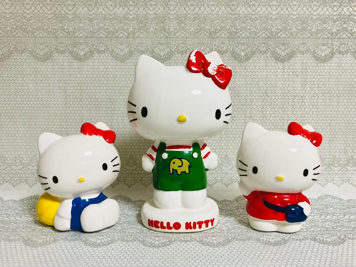 昭和キティちゃん 貯金箱 3点セット 1976年 1984年 当時物 SANRIO