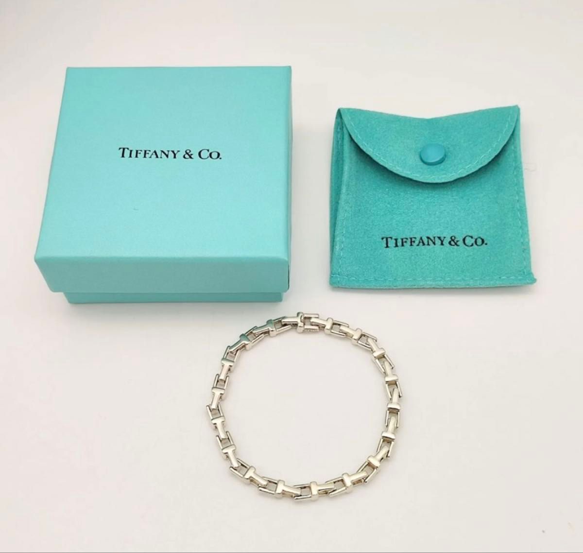 廃盤 正規品 ティファニー Tiffany & Co Tナローチェーンブレスレット