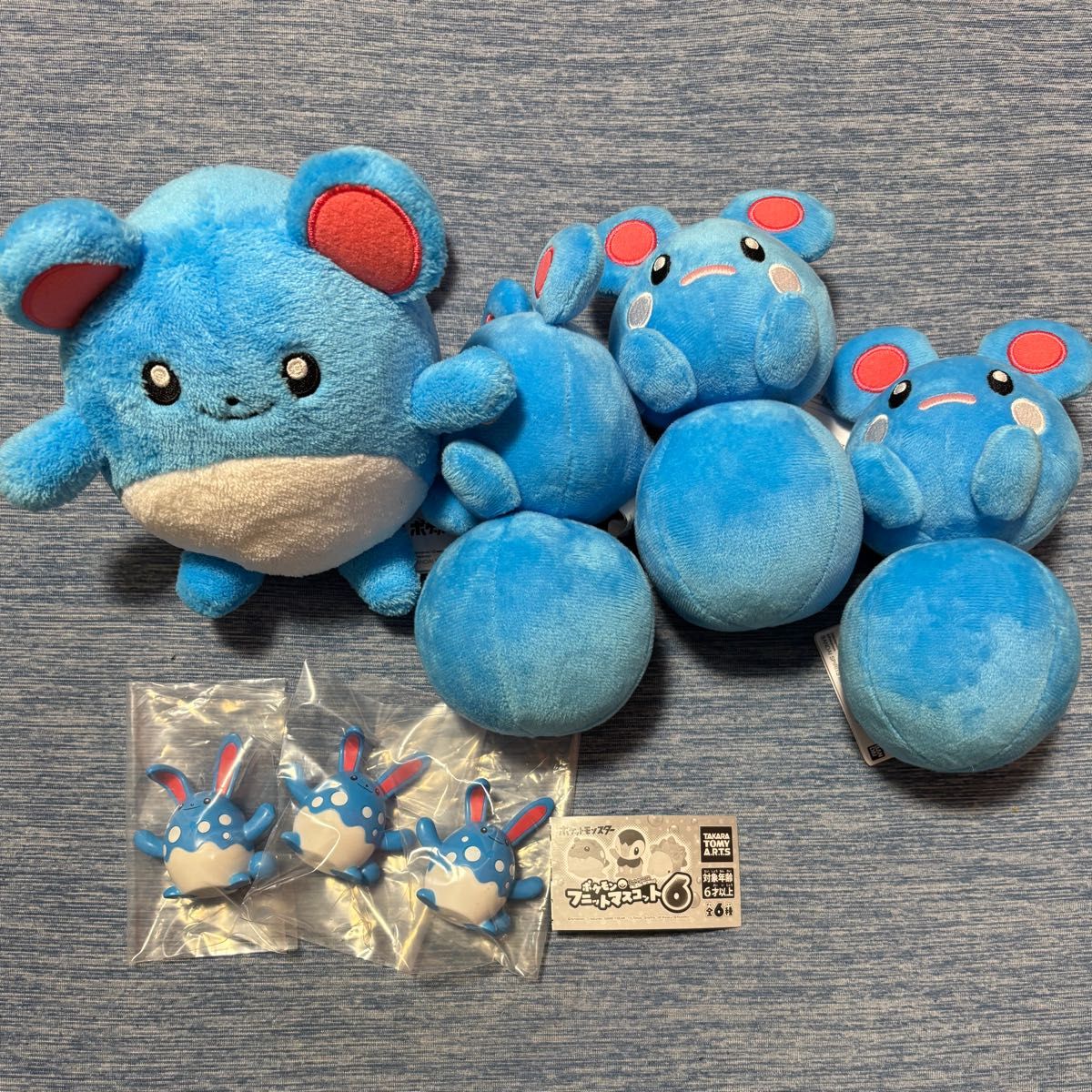 ポケモン ルリリ マリル マリルリ マスコット ぬいぐるみ 7点セット