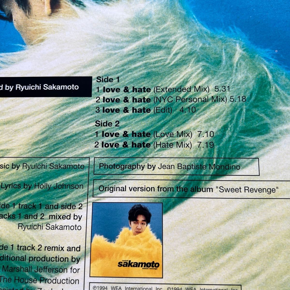 坂本龍一 「sweet revenge （CD）/Love & Hate（12インチシングル