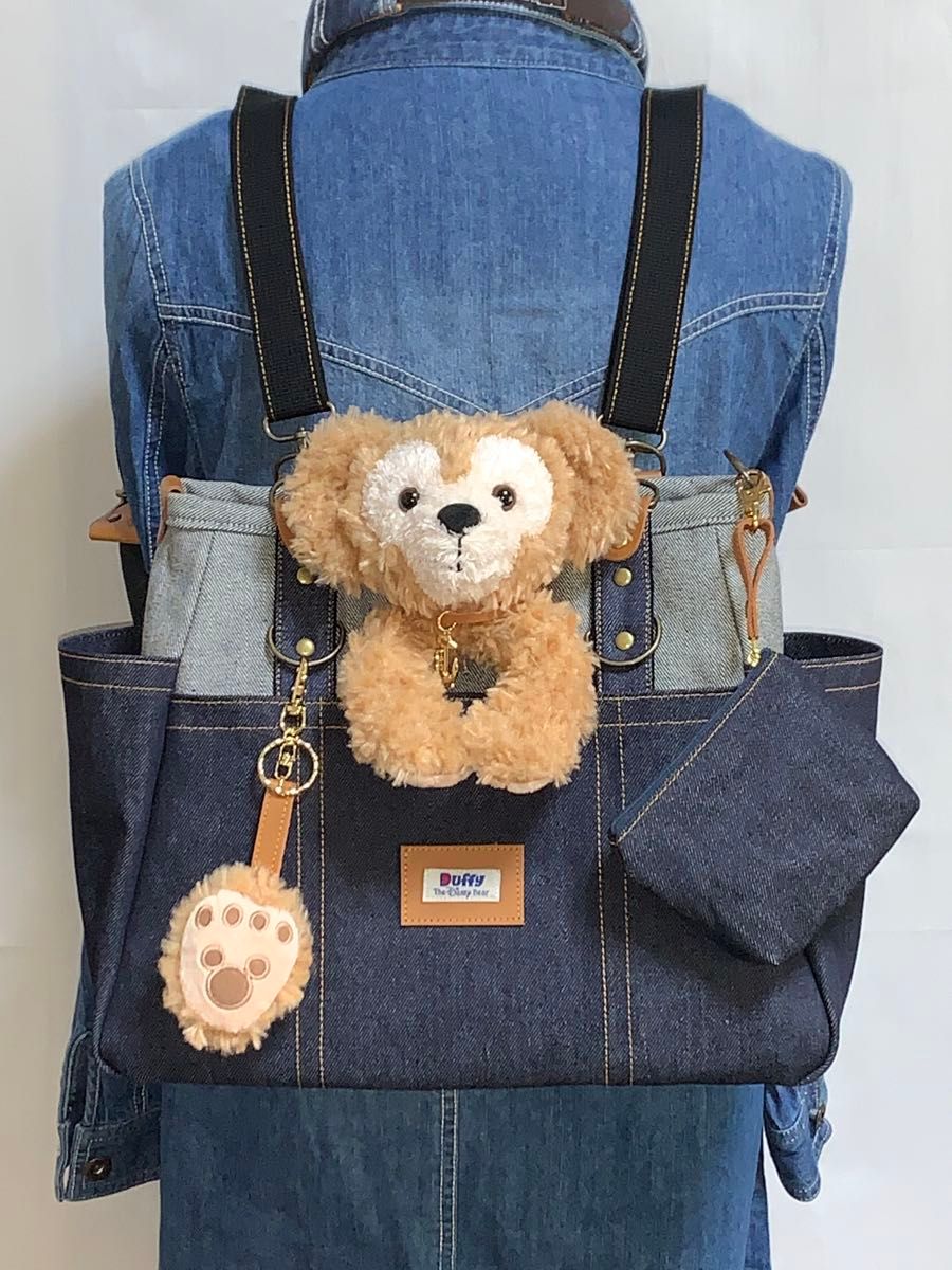 ☆ハンドメイド☆岡山デニム☆ブタさん☆リュック対応☆4wayボストン