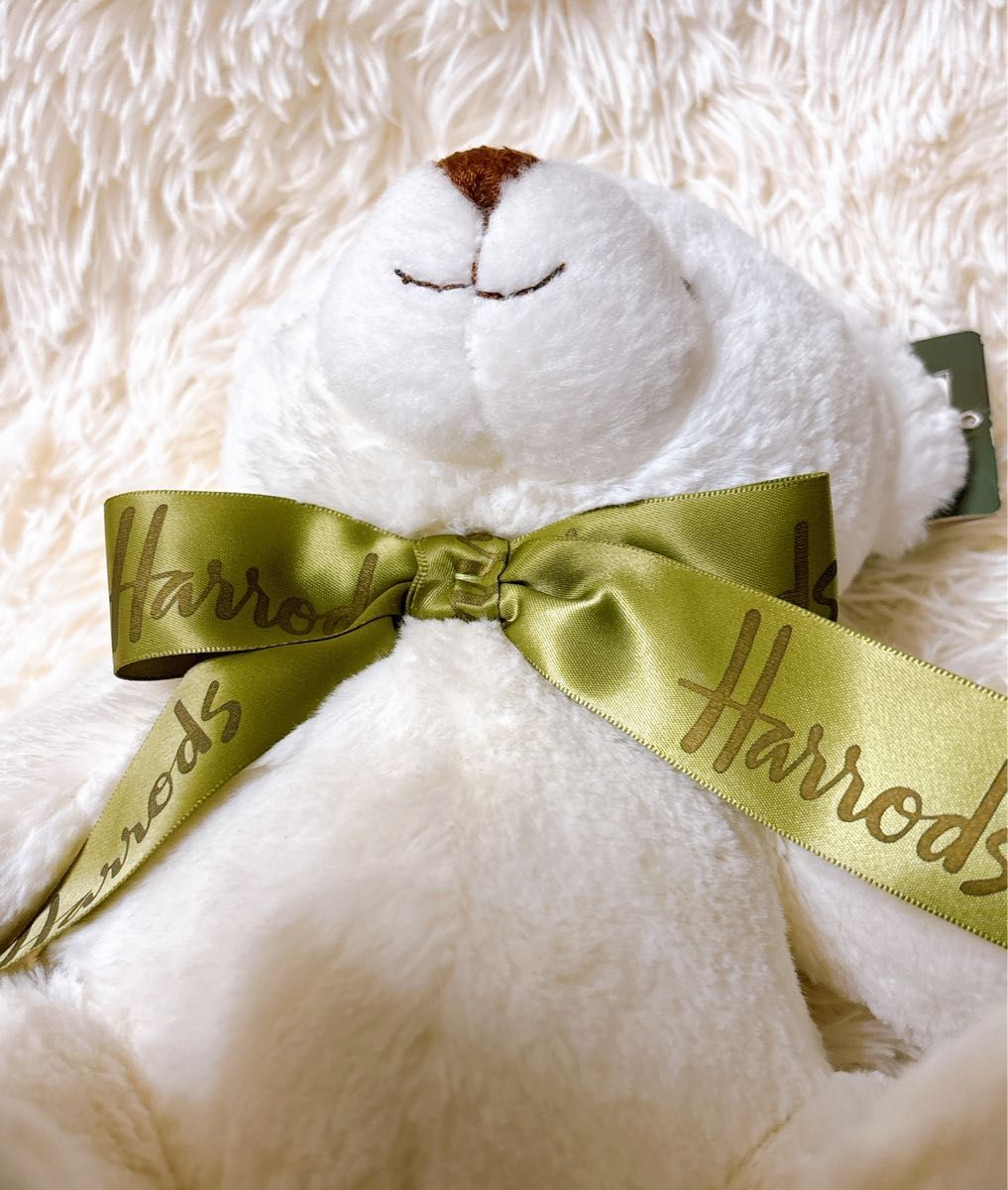 極美品】Harrods マイハロッズ ぬいぐるみ ホワイトテディベア
