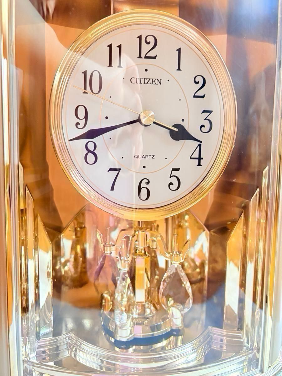 CITIZEN シチズン QUARTS クオーツ 回転飾り付置時計 サルーン