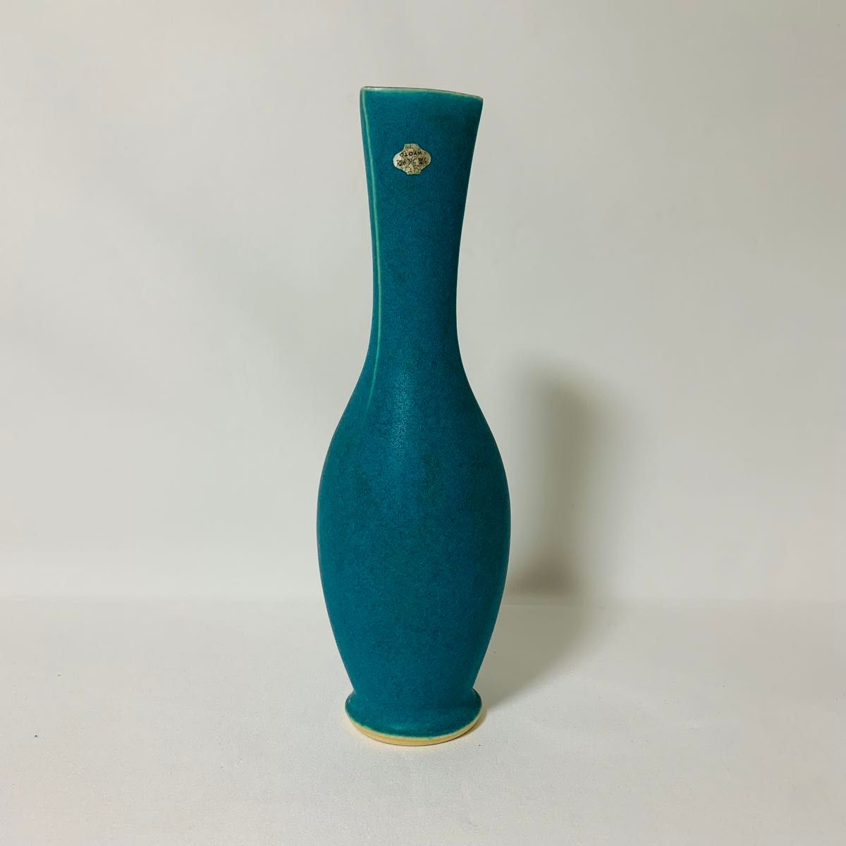 清水焼 青色 翡翠色 陶器製 花瓶 フラワーベース フラワースタンド