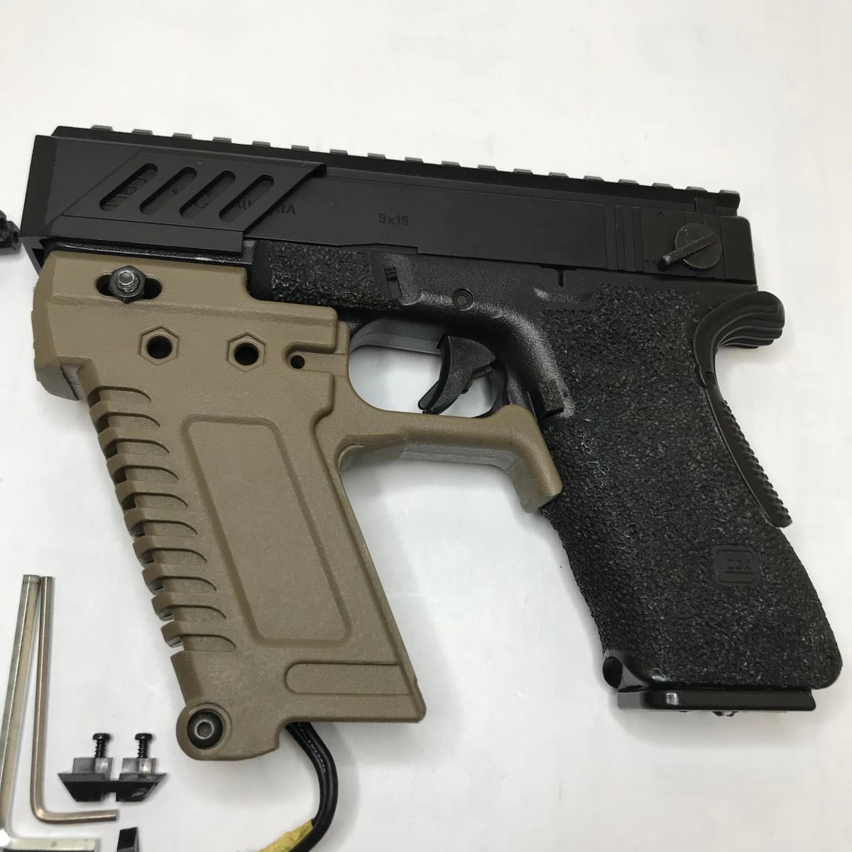 東京マルイ グロック18C電動 カスタム品マガジン3本+社外リポ