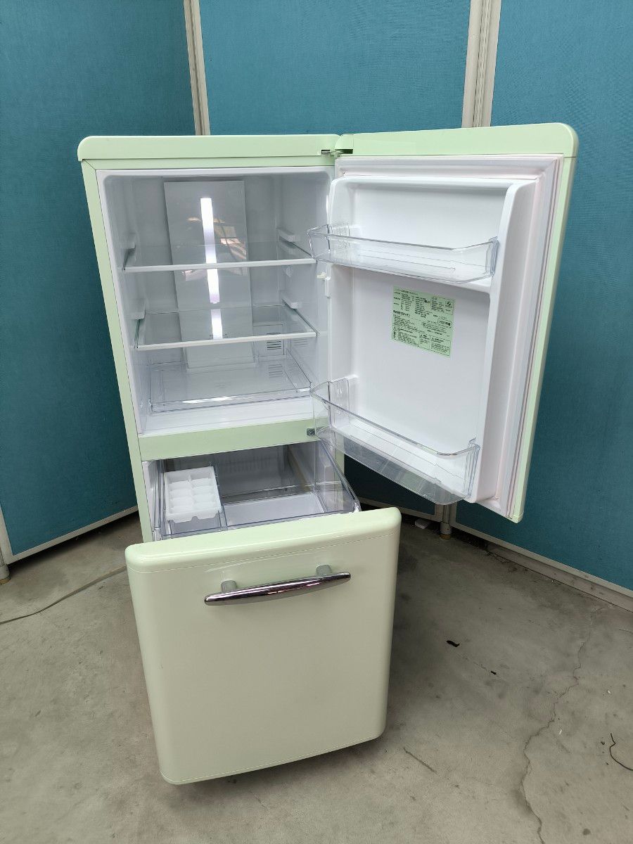 2020年製 エディオン レトロ調冷蔵庫 149L e angle ANG-RE151-A1