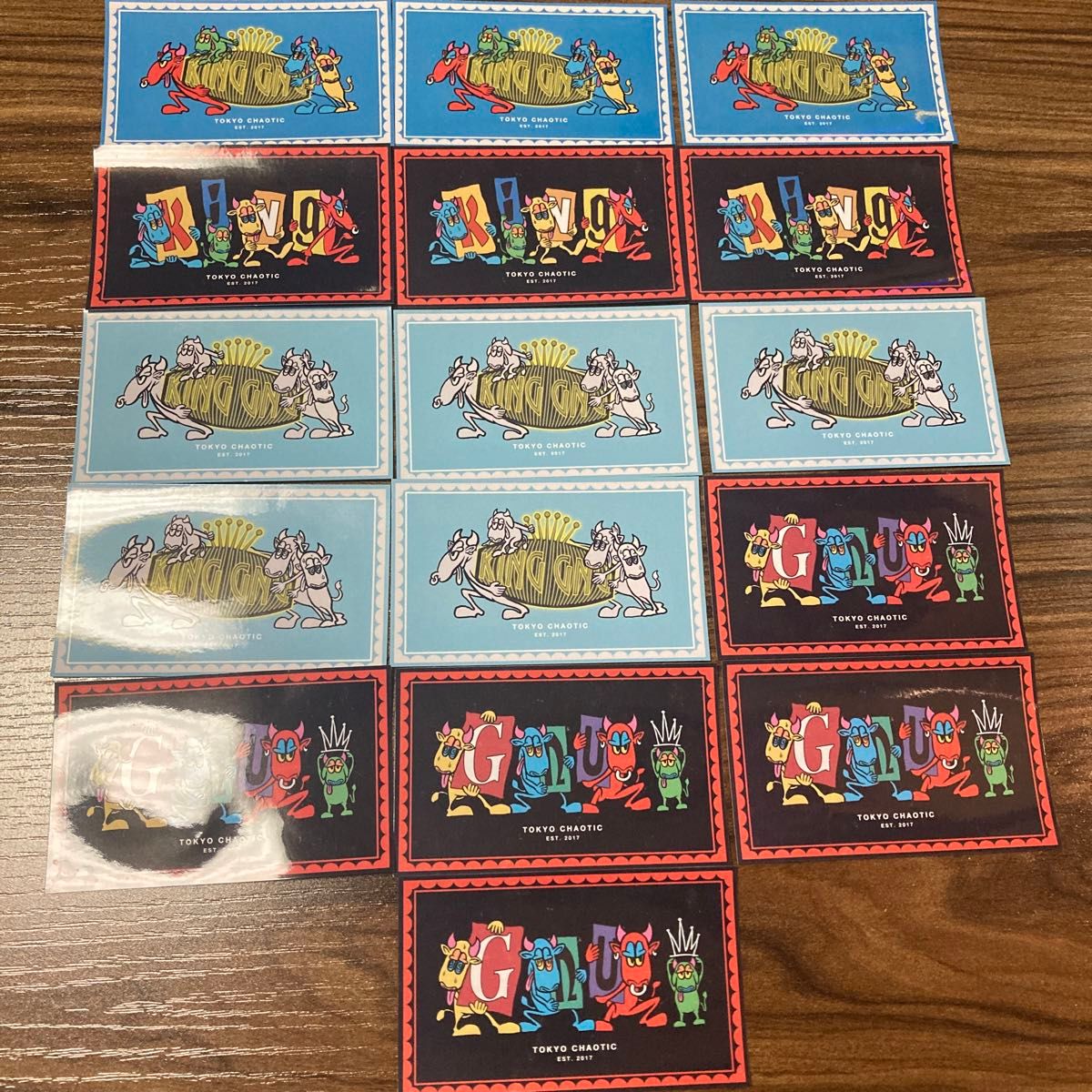 King Gnu TOKYO CHAOTIC ノベルティステッカー全4種 コンプリート 16枚
