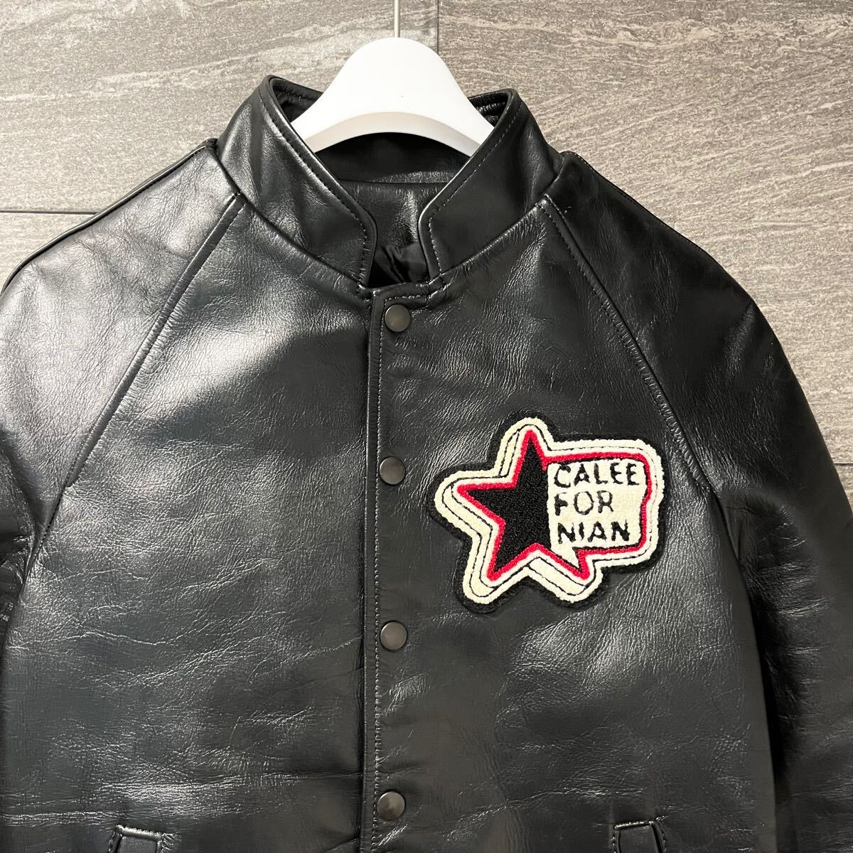 完売品 CALEE キャリー レザースタジャン ジャケット M レザー