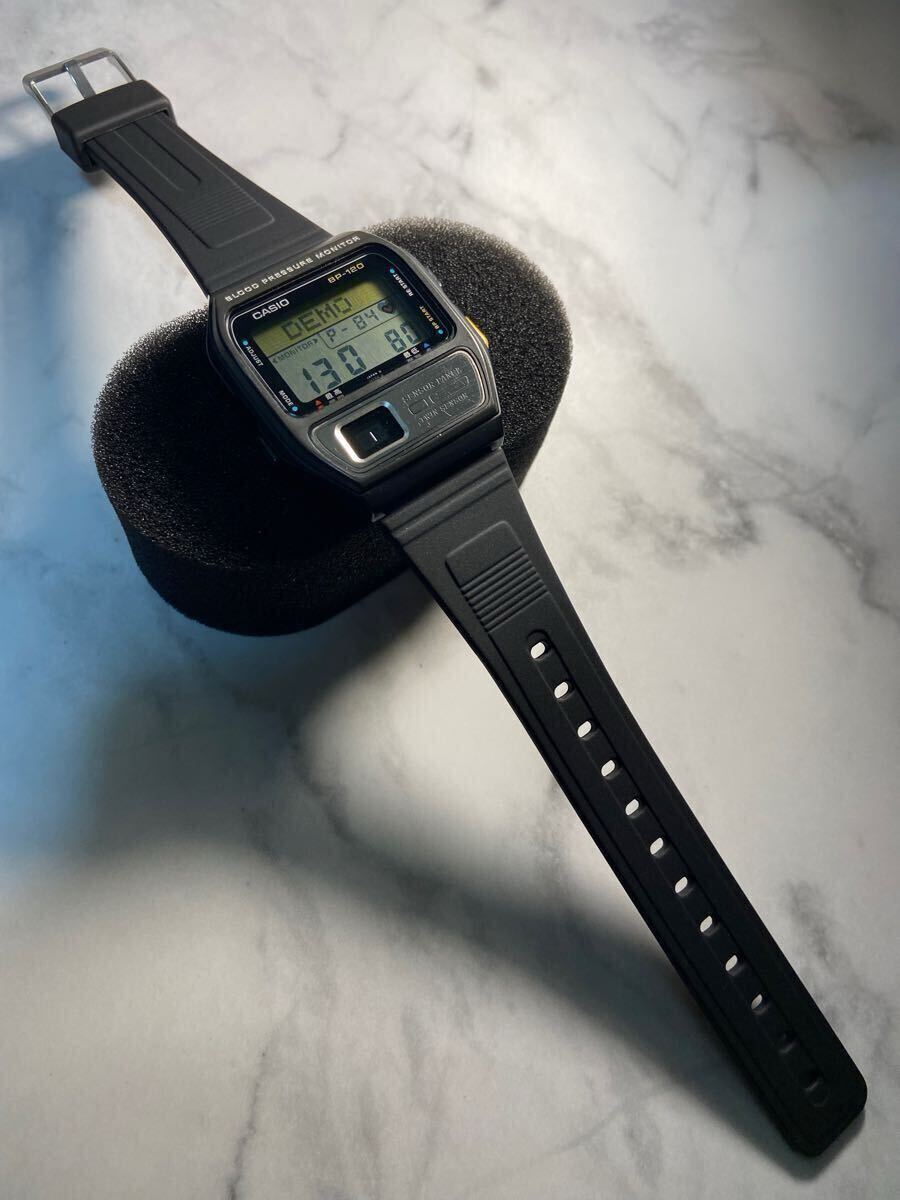 美品 90's rare CASIO BP-120 BLOOD PRESSURE MONITOR 新品電池 血圧