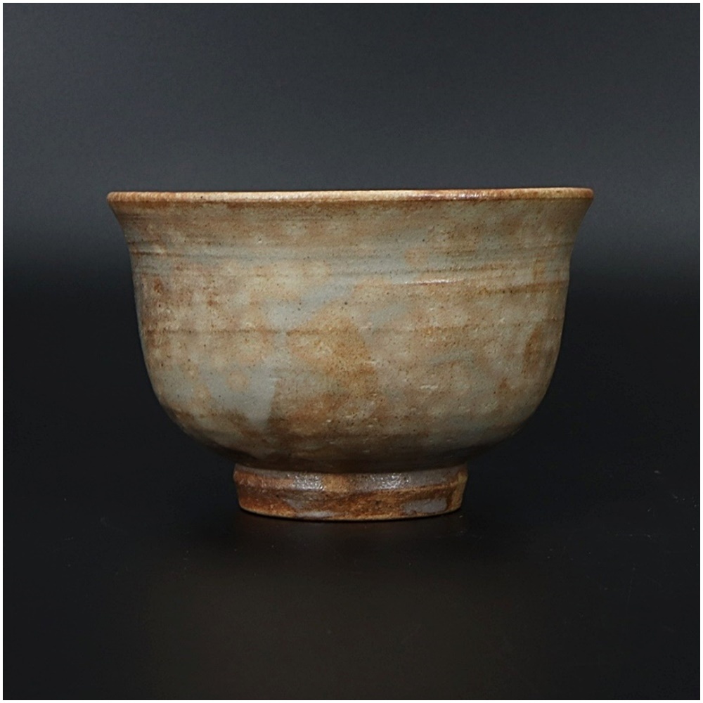 茶道具 高麗建水 韓国人間国宝 千漢鳳 聞慶窯 直径15.8cm 古美術 共箱