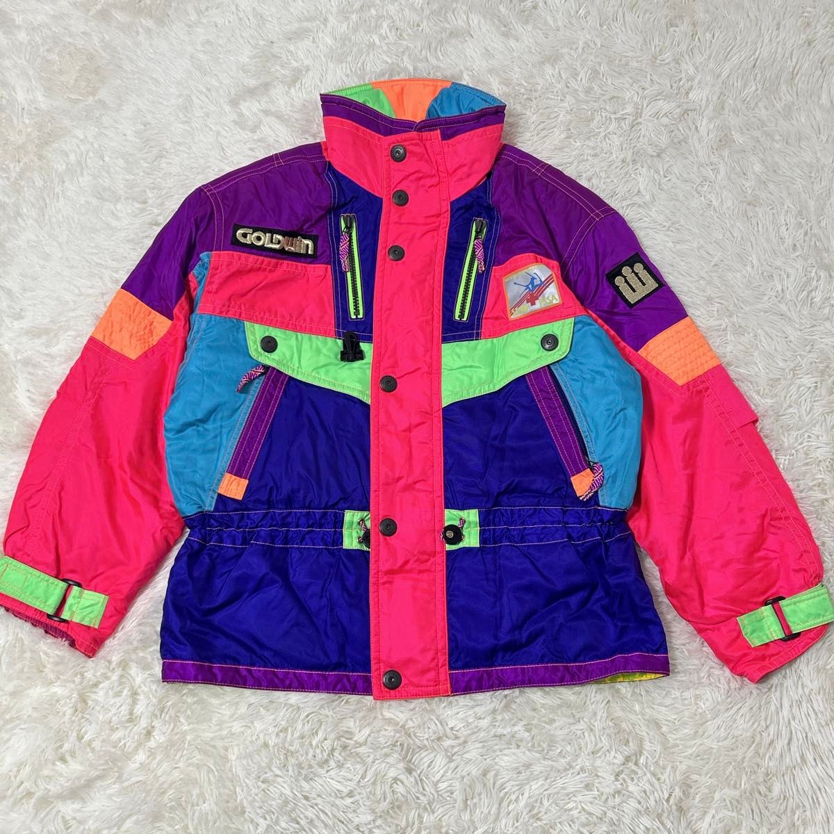 T62】美品 GOLDWIN スキーウェア カラフル 昭和 レトロ ビンテージ
