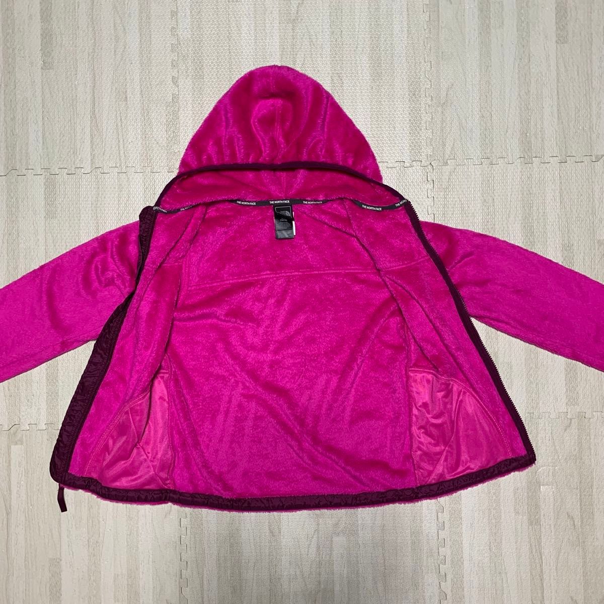 美品】ノースフェイス もこもこボアジャケット ピンク キッズ140相当
