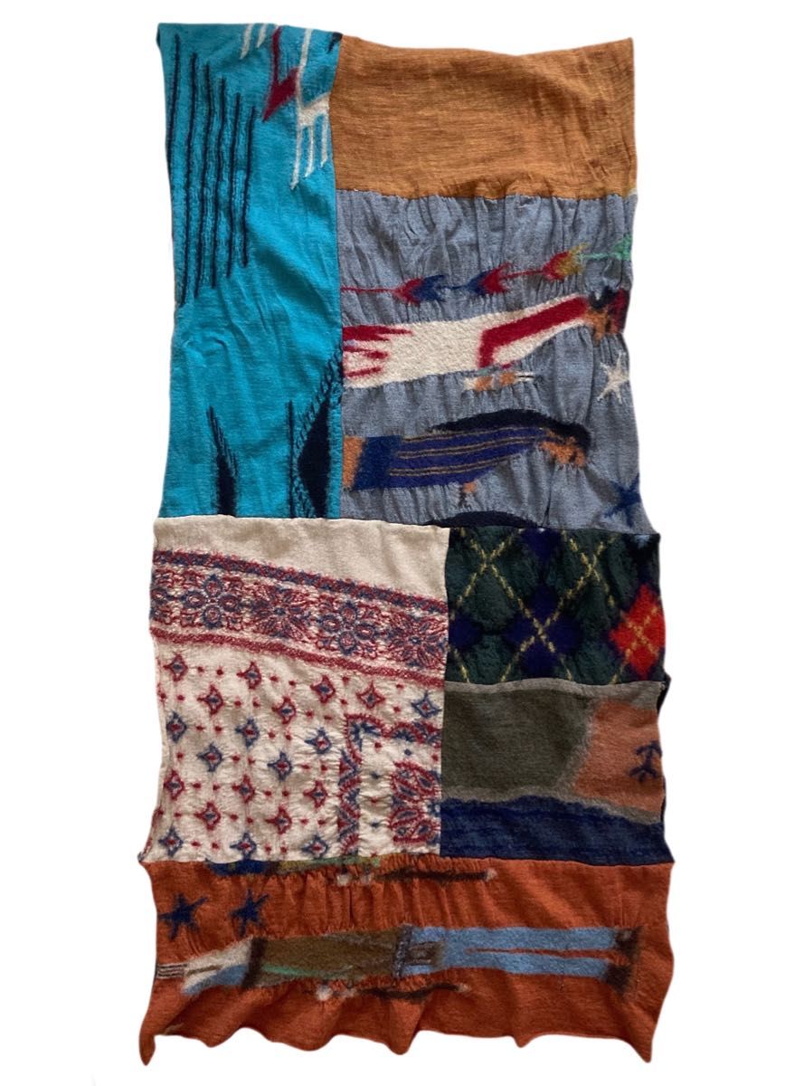 KAPITAL KOUNTRY 縮絨ウール ヒッピー パッチワーク マフラー ストール