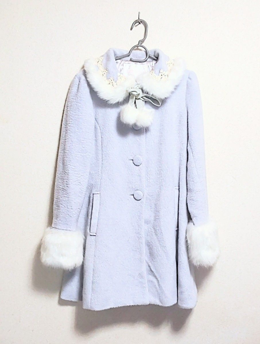 LIZ LISA リズリサ ファー付き Aライン コート ラベンダー サイズ2 S M