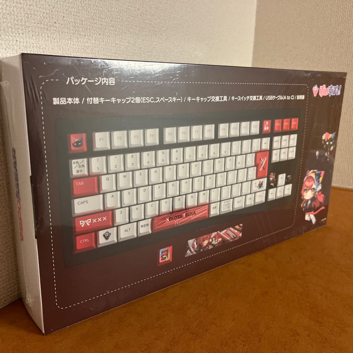 未開封】VSPO GEAR ゲーミングキーボード 第2弾 猫汰つなEdition