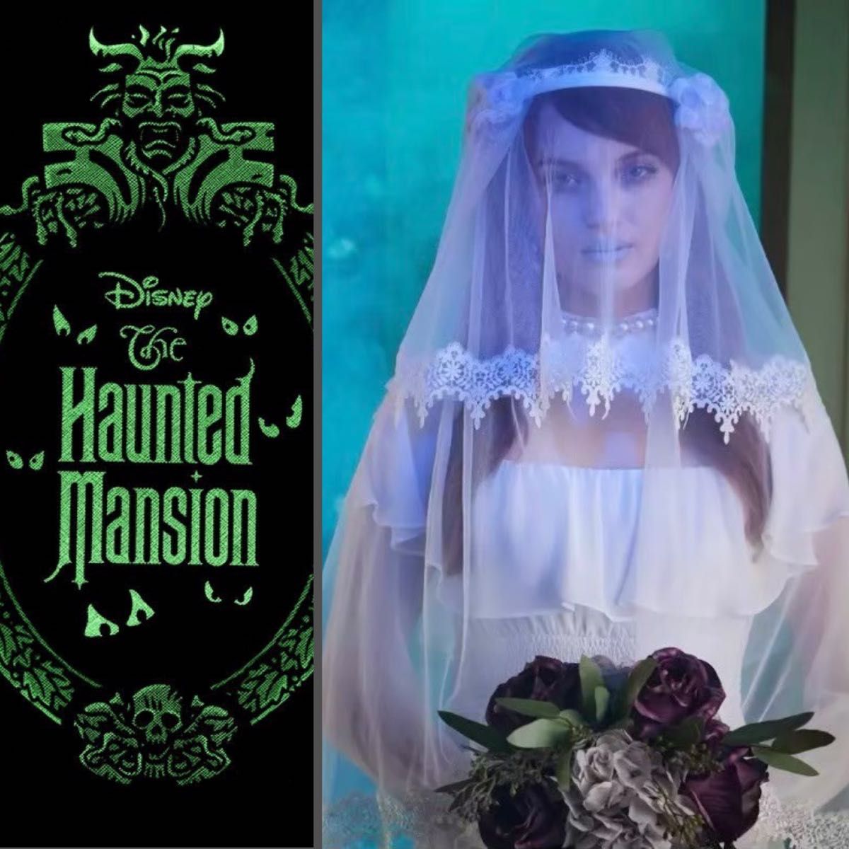 ホーンテッドマンション 花嫁 ブライド ライトアップ カチューシャ