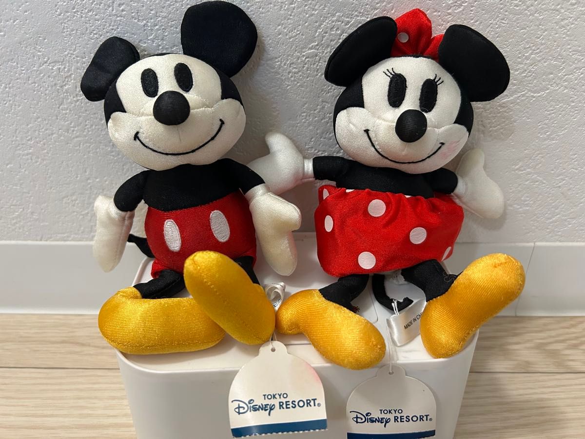 タグ付】ミッキーマウス＆ミニーマウス ぬいぐるみセット 東京