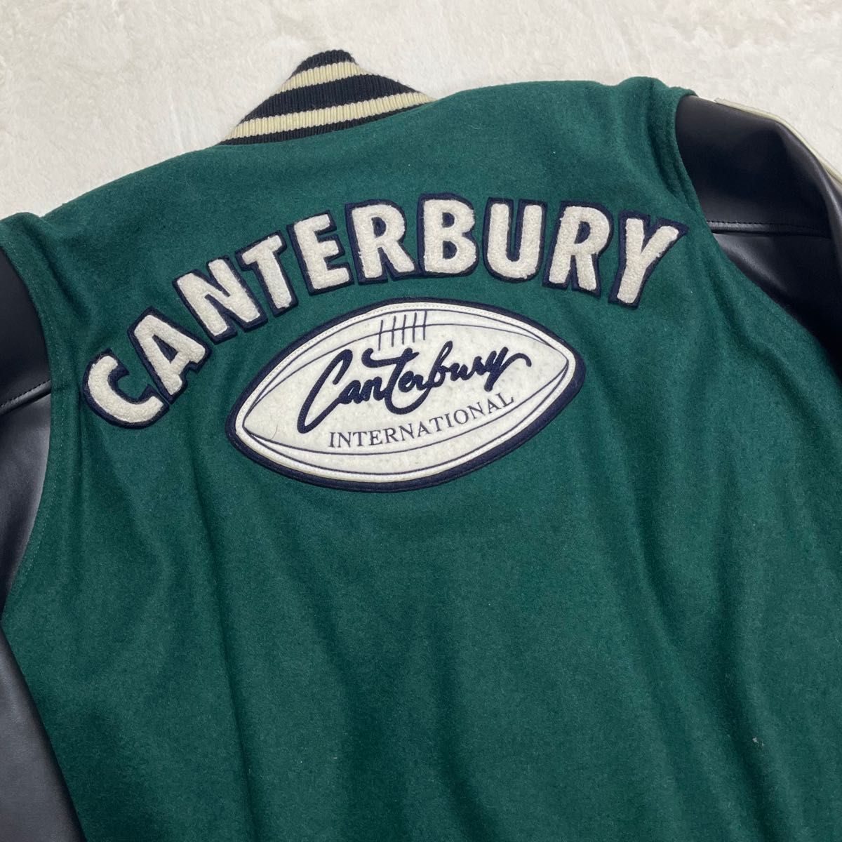 カンタベリー スタジャン 袖レザー フルデコ canterbury M｜Yahoo