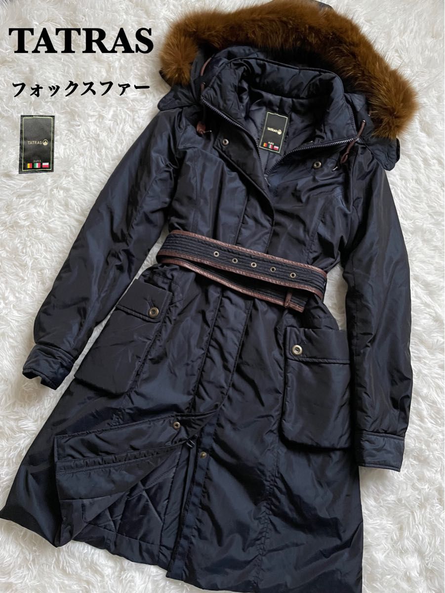 TATRAS ダウンコート ダウンジャケット コート 02 ネイビー フォックス