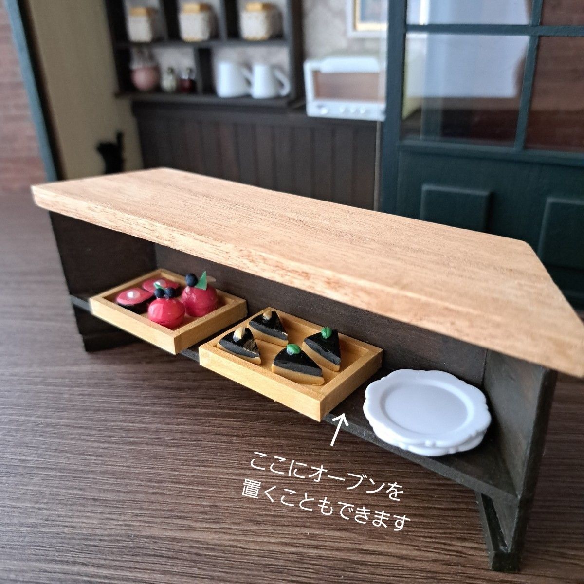 180 ミニチュアカフェ ドールハウス 背景ボード シルバニアファミリー