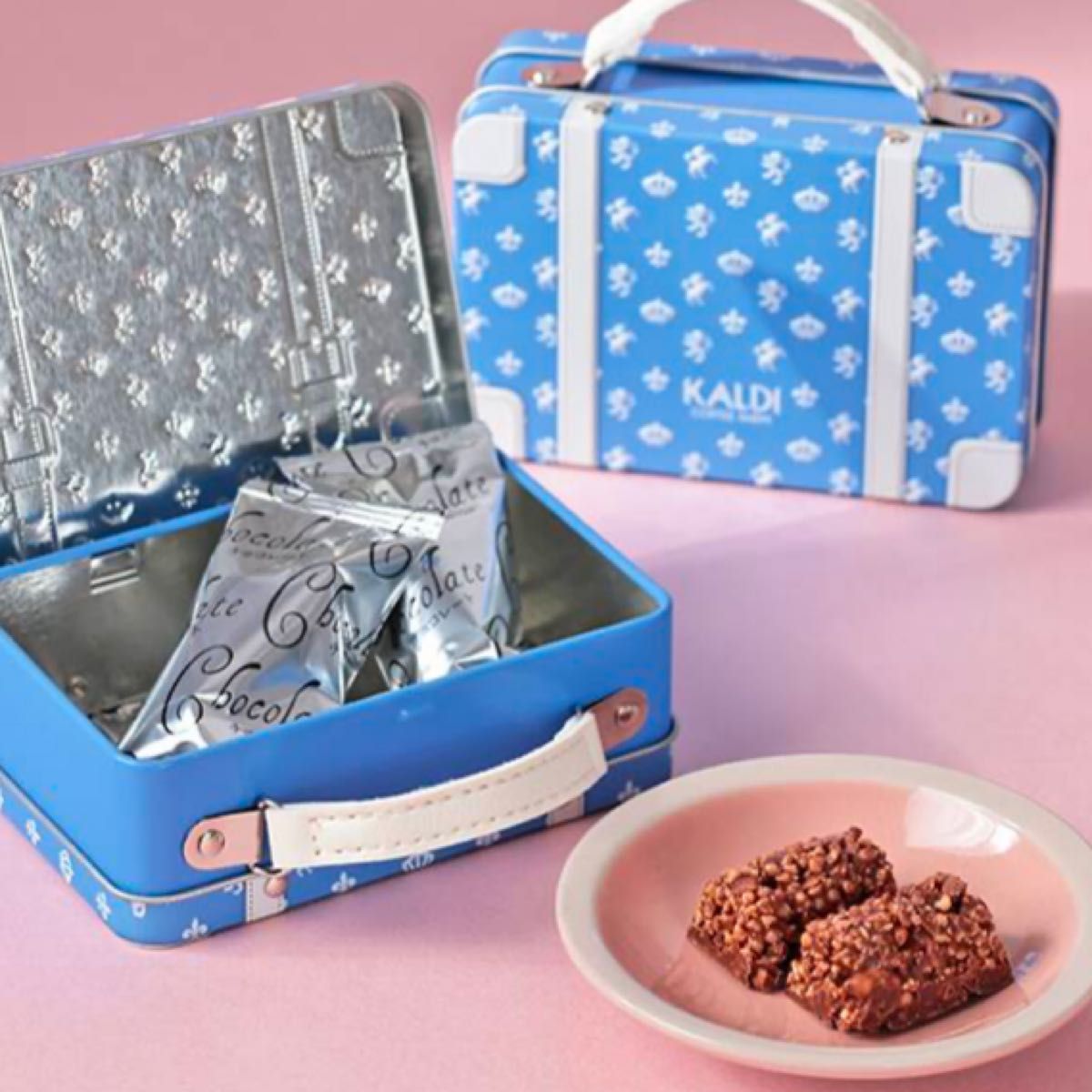 KALDI カルディ チョコクランチ ミニトランク缶 2種類 チョコレート