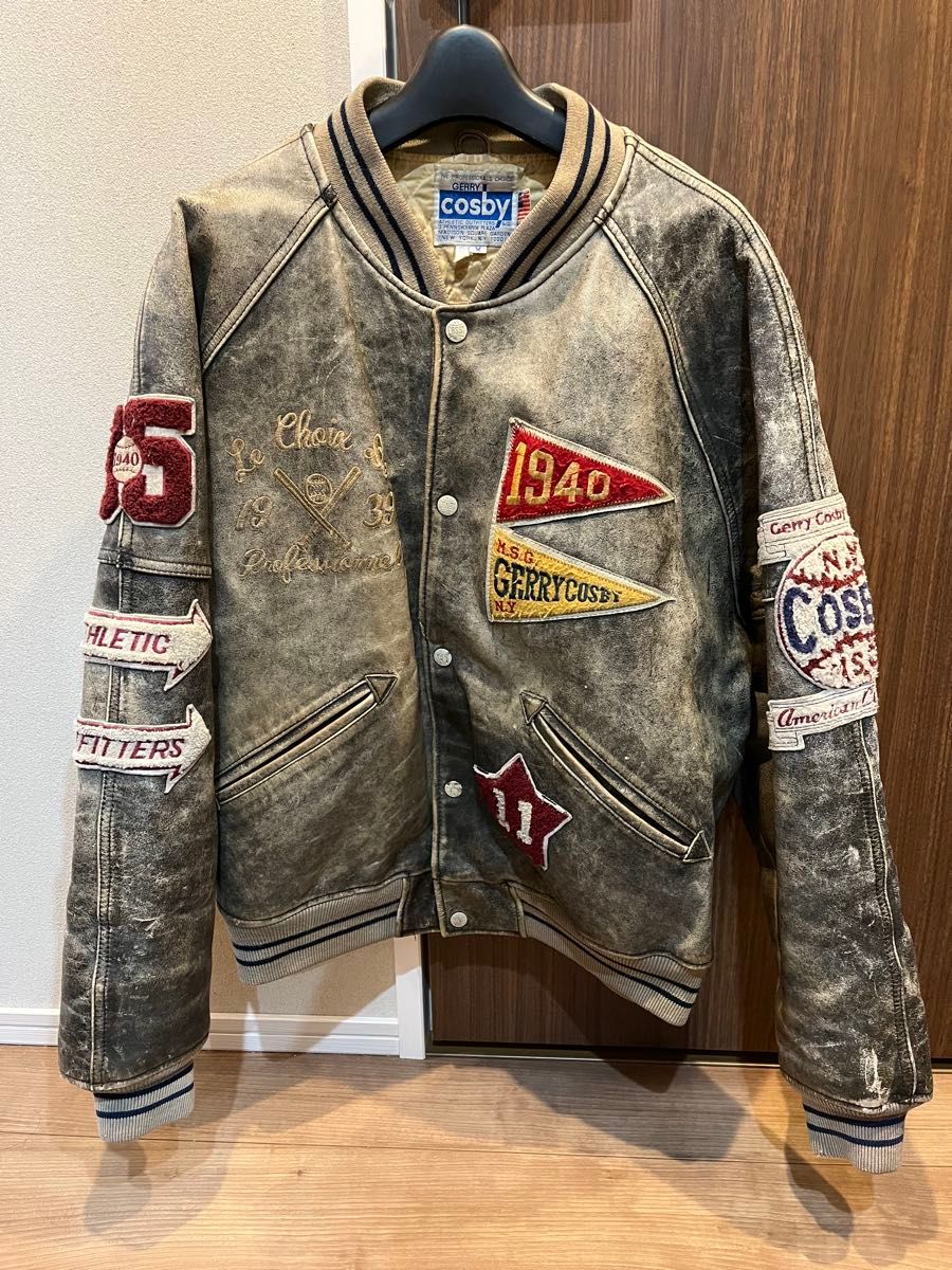 GERRY Cosby 90s ビンテージ レザー ジャケット スタジャン M｜Yahoo