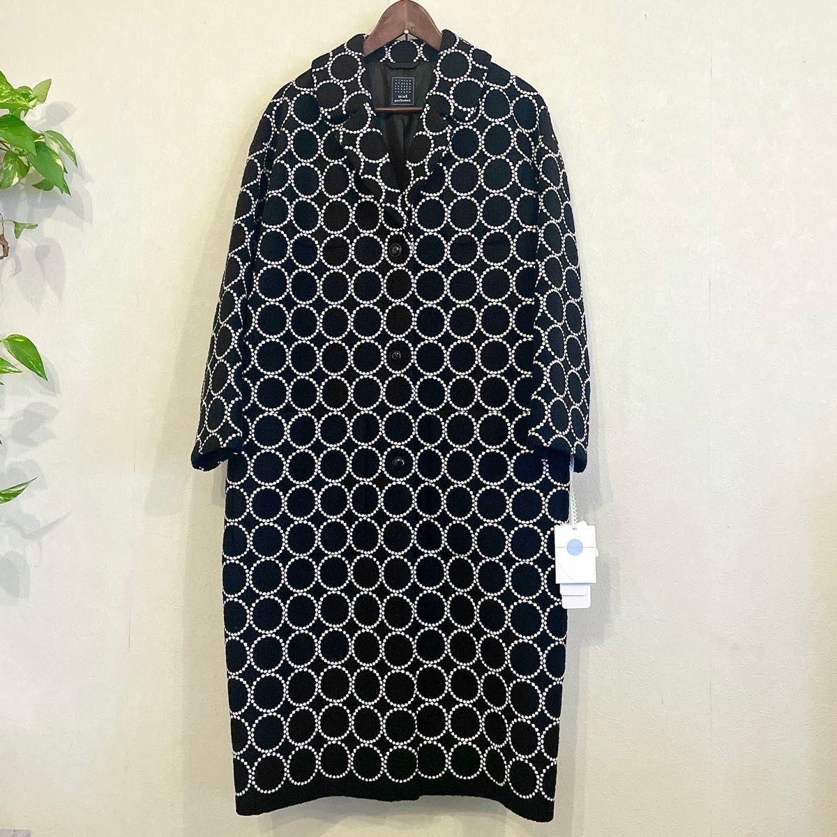 本日最終SALE 新品 ミナペルホネン 24AWタンバリン コート ブラック38