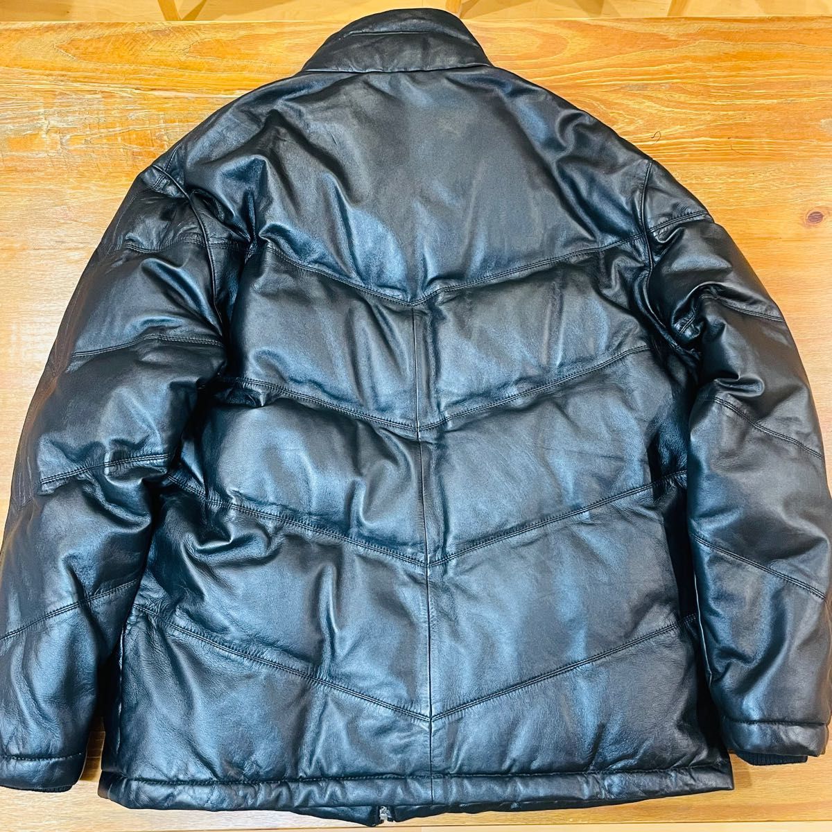 極希少3L】Licorice リコリス ラムレザー 羊革 ダウン ジャケット