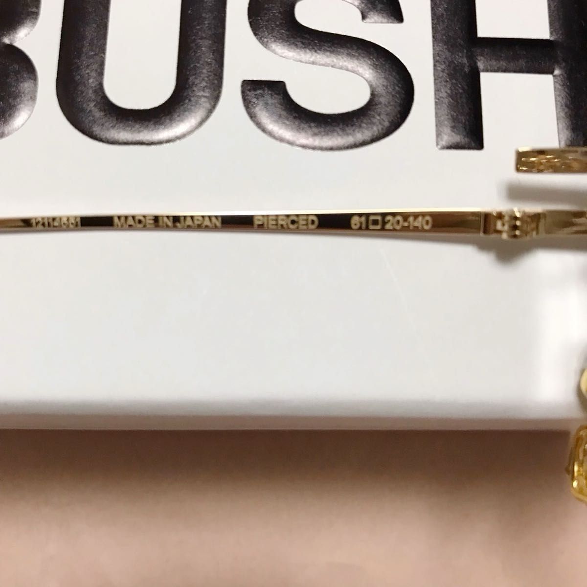 AMBUSH ピアスサングラス クリア ゴールド リムレスメガネ アン