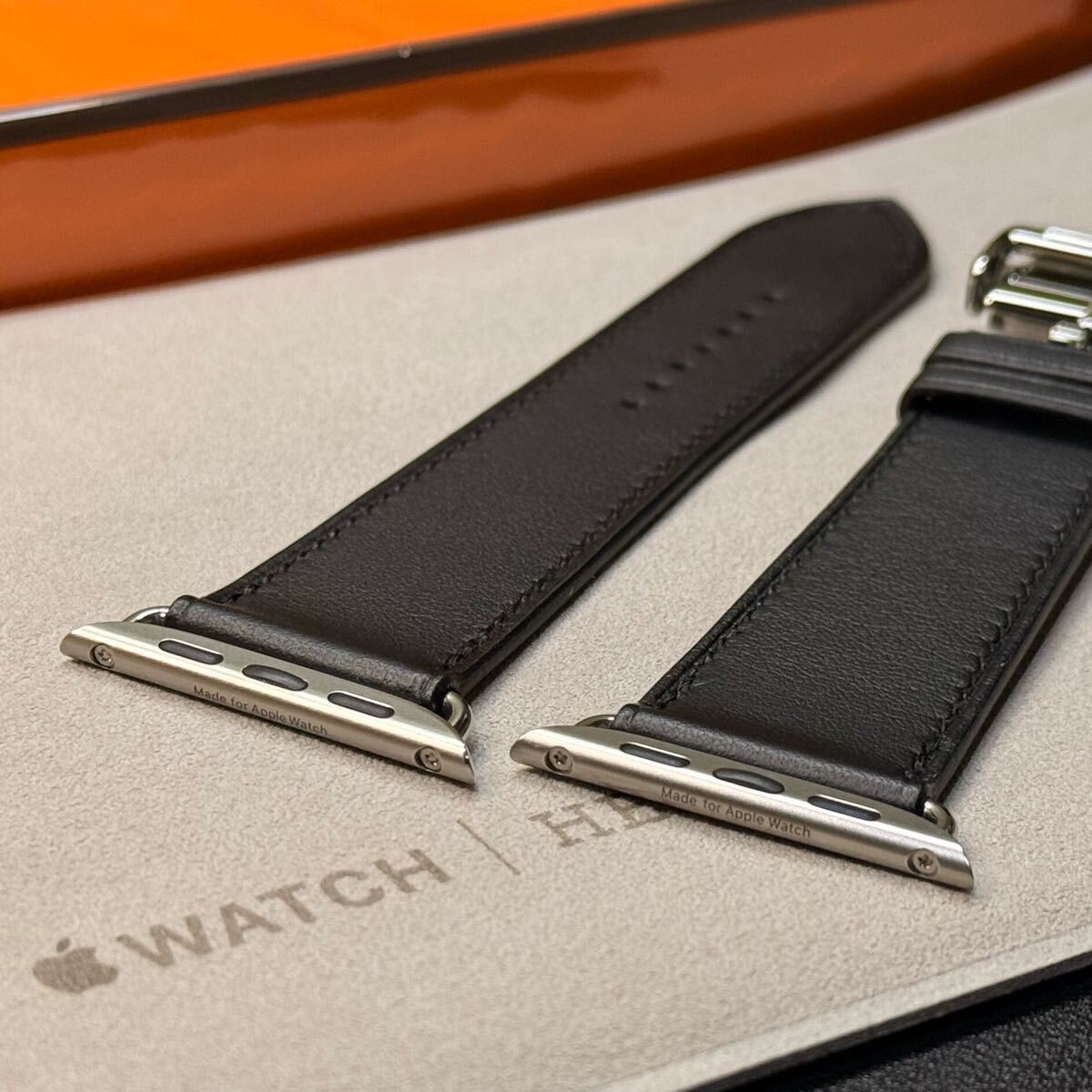 即決 未使用 Apple Watch HERMES 46mm 45mm 44mm 黒 ディプロイアント
