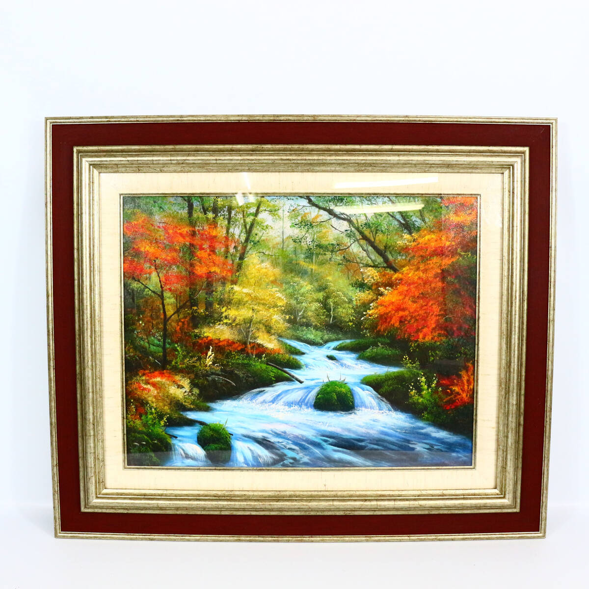 Yahoo!オークション - 【真作保証】 流月真一 奥入瀬 油彩 風景画 油絵