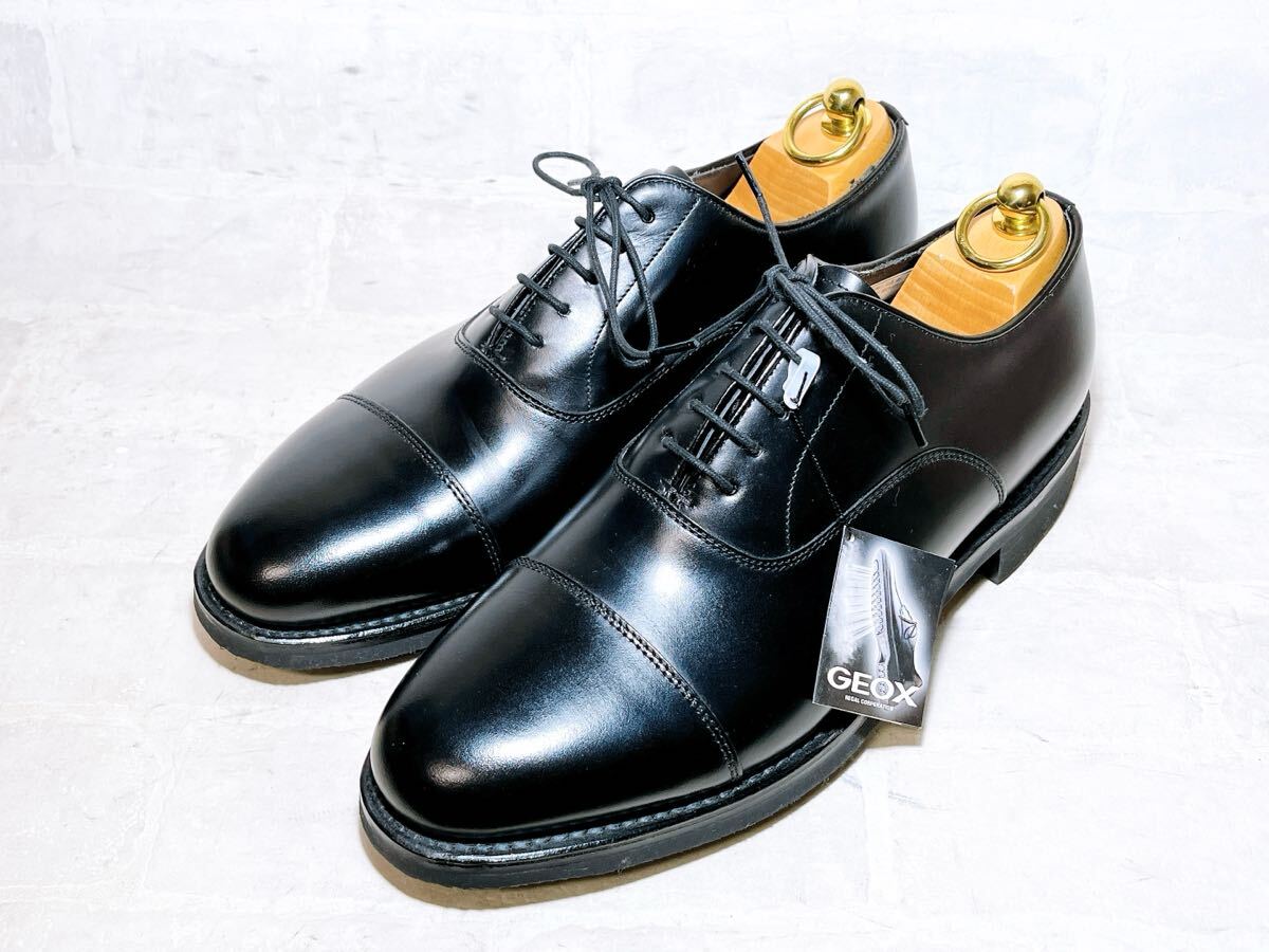未使用】REGAL×GEOX リーガル 上質 ストレートチップ ビジネスシューズ