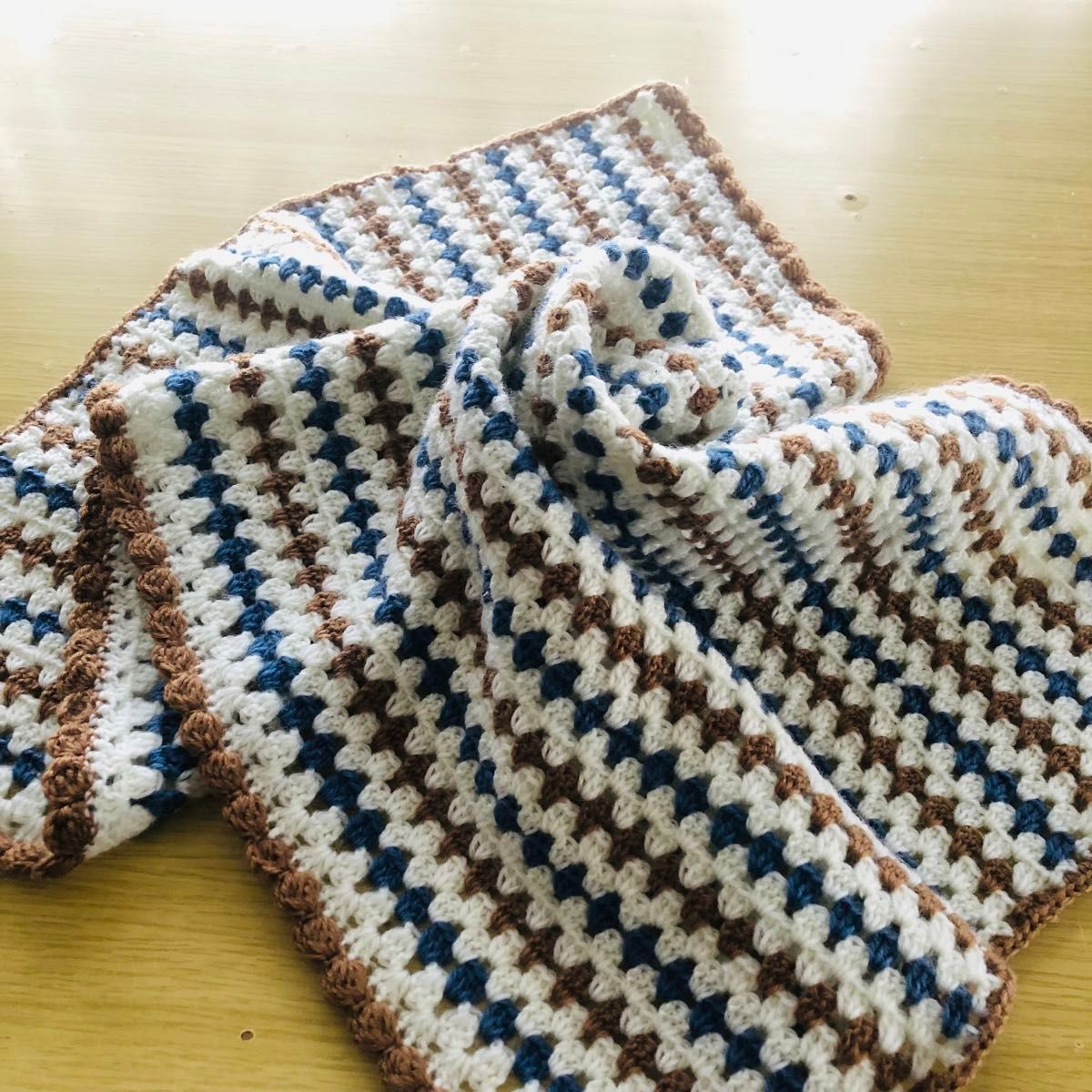 モチーフ編み マルチカバー ハンドメイド グラニーステッチ 手編み