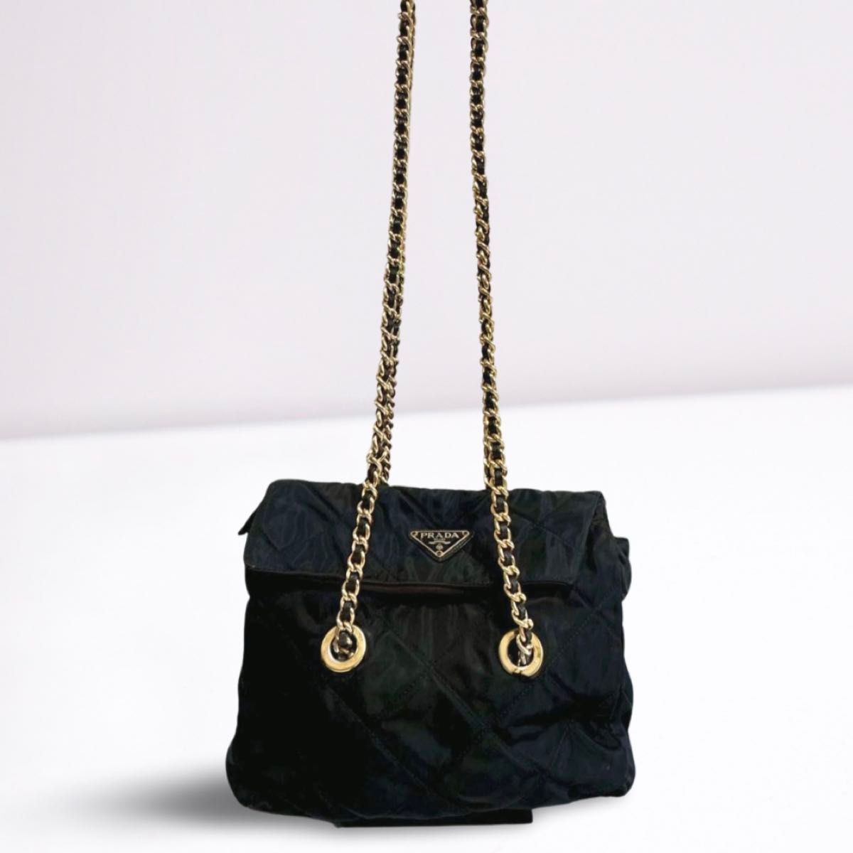 PRADA プラダ キルティング チェーンショルダーバッグ肩掛け ポコノ