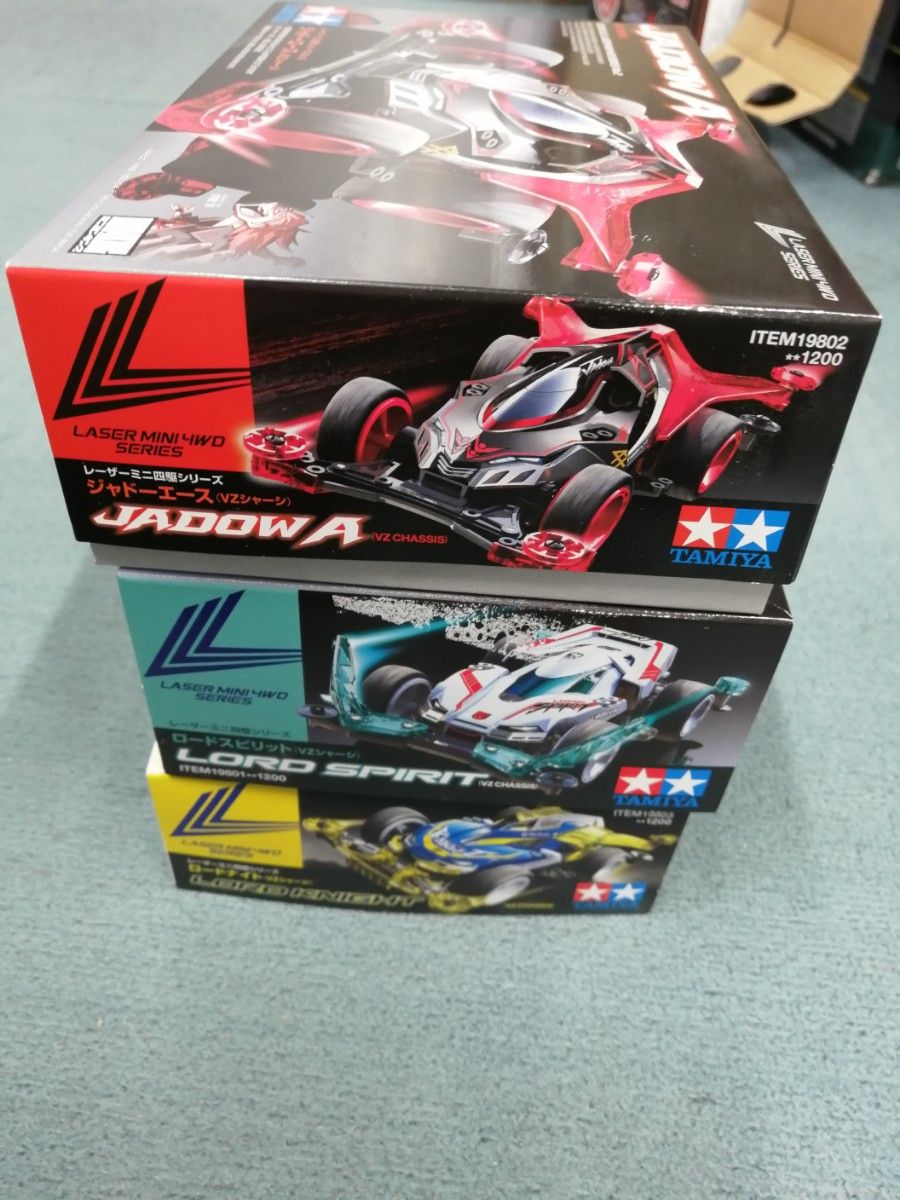 レーザーミニ四駆 3台セット タミヤ 未組立 廃盤 ロードスピリット VZ
