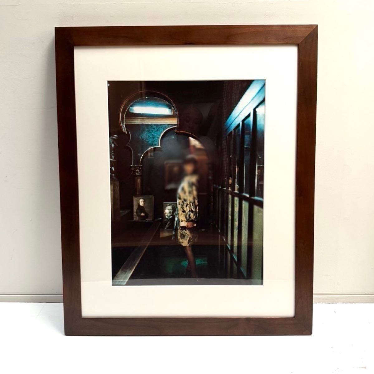 在庫25】額 額縁 木製 焦茶 ダークブラウン 大きいサイズ アート 写真