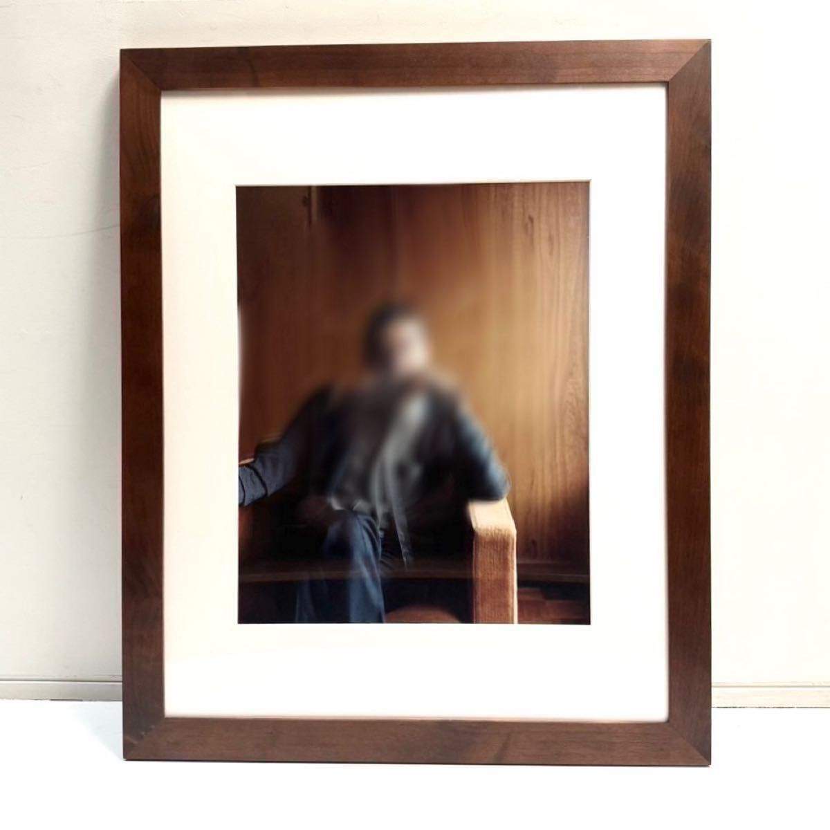 在庫25】額 額縁 木製 焦茶 ダークブラウン 大きいサイズ アート 写真