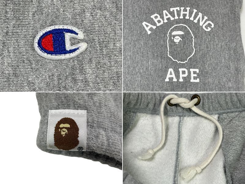 美品 A BATHING APE × Champion Reverse Weave siz XL （約76～92cm