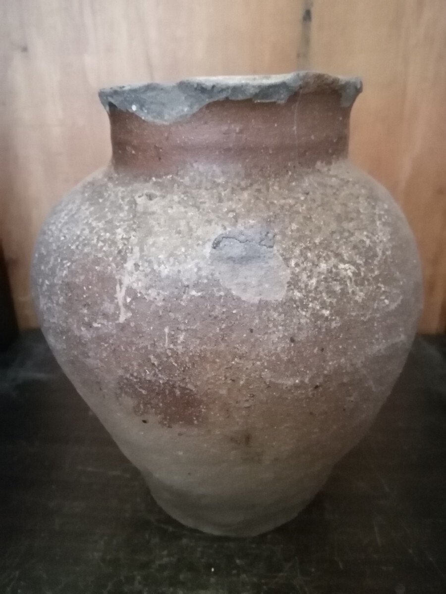 古丹波 中壺 室町 高さ28㌢ 壺 花入 種壺 六古